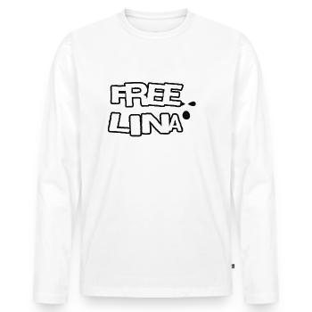 Free LINA - Männer Premium Bio Langarmshirt - Weiß - Vorne - Nico (187cm)