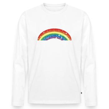 Soyez vous - T-shirt manches longues Premium bio Homme - blanc - Devant - Nico (187cm)