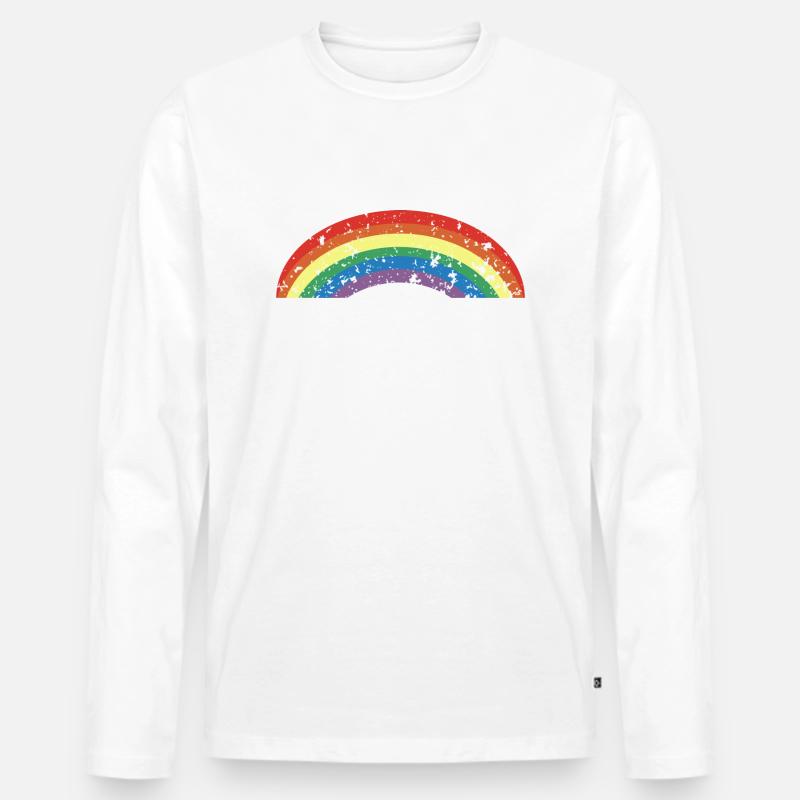 be you - Männer Premium Bio Langarmshirt - Weiß