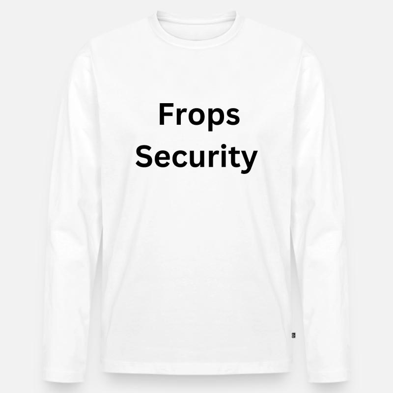 Frops Security - Männer Premium Bio Langarmshirt - Weiß