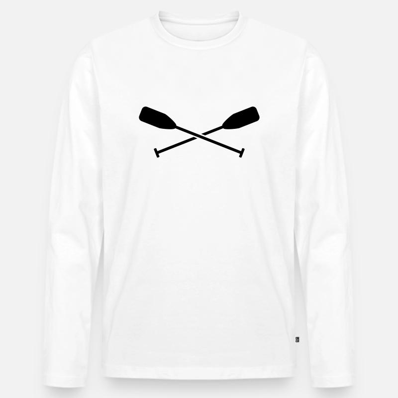 Canoing - Männer Premium Bio Langarmshirt - Weiß