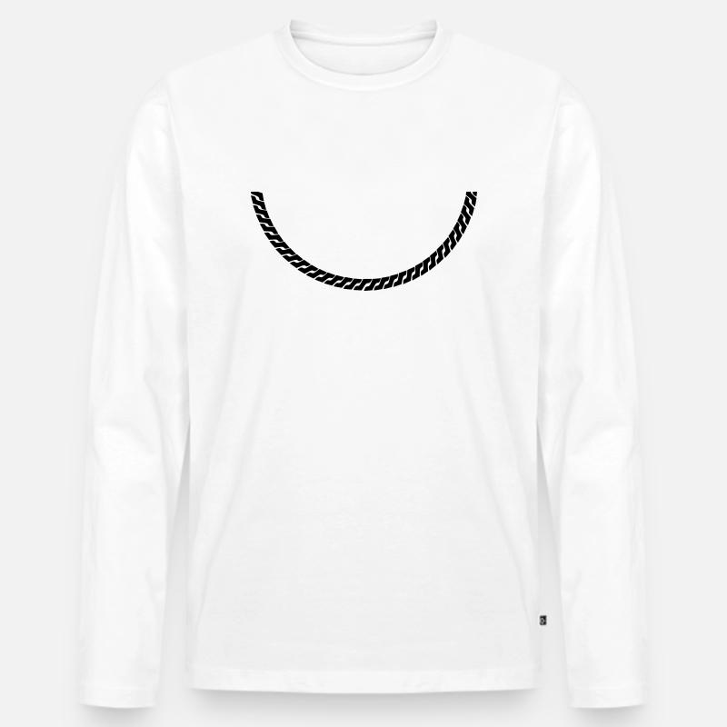 Kette 1 - Männer Premium Bio Langarmshirt - Weiß