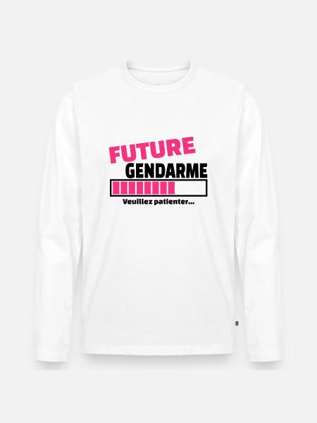 future gendarme - T-shirt manches longues Premium bio Homme - blanc