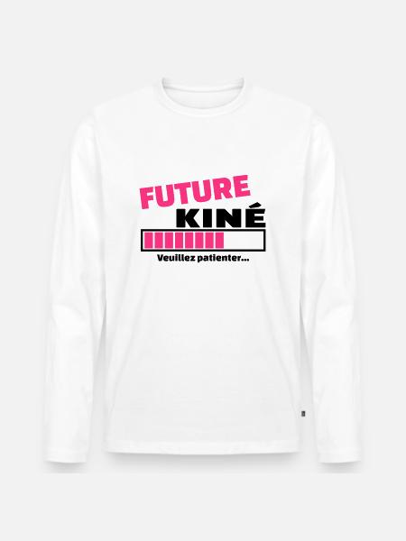future kiné - T-shirt manches longues Premium bio Homme - blanc