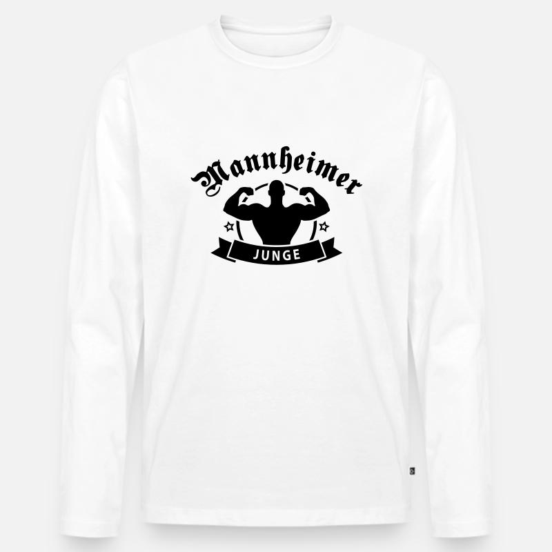 mannheimer_junge2011a - Männer Premium Bio Langarmshirt - Weiß