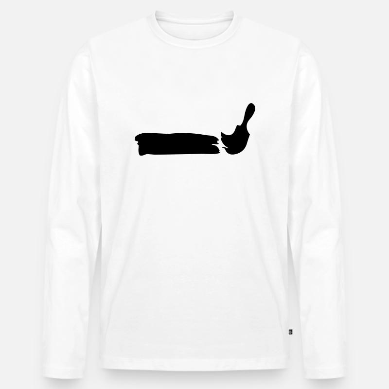 maler_1 - Männer Premium Bio Langarmshirt - Weiß