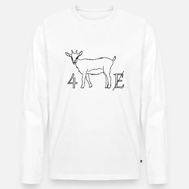 4zig - Männer Premium Bio Langarmshirt - Weiß