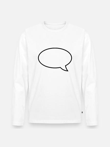 sprechblase__f1 - Men's Premium Organic Long Sleeve Shirt - white