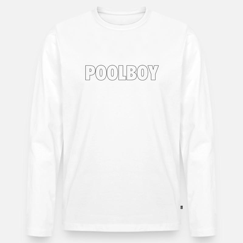 poolboy - Männer Premium Bio Langarmshirt - Weiß