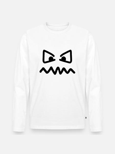 Yeux - T-shirt manches longues Premium bio Homme - blanc