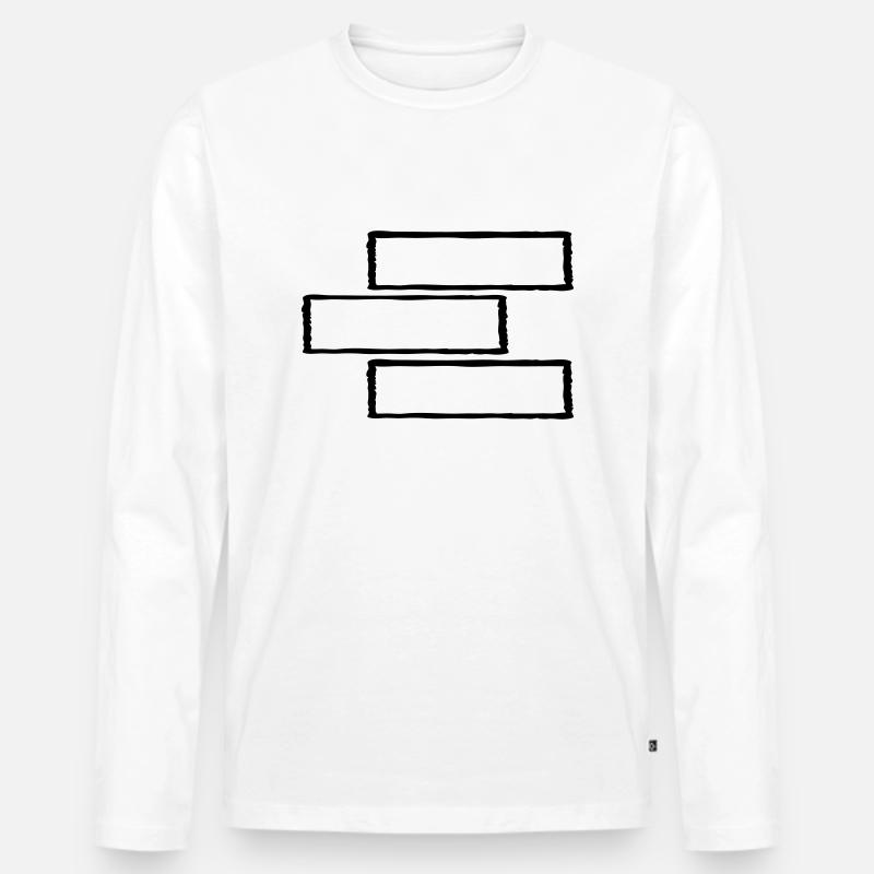 3 rectangular frame - Men's Premium Organic Long Sleeve Shirt - white