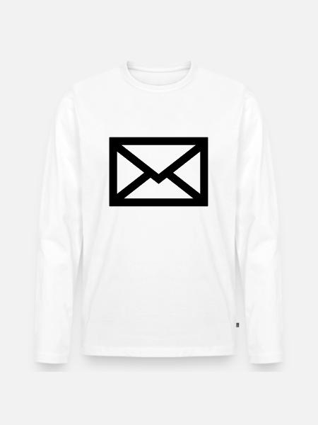 Mail envelope - Men's Premium Organic Long Sleeve Shirt - white