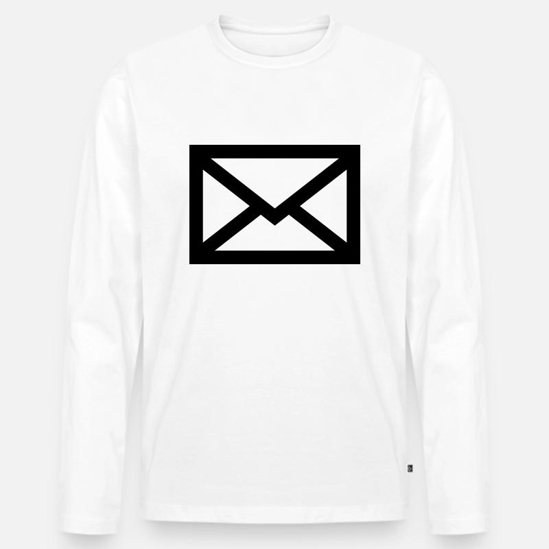 Brief - Männer Premium Bio Langarmshirt - Weiß