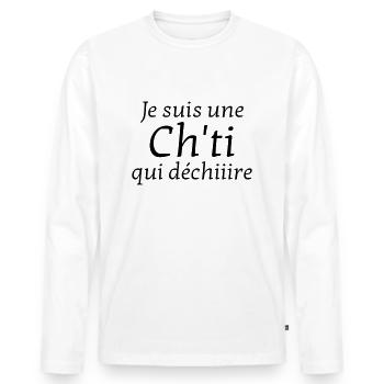 Ch'ti / Nord / Chti / Ch'ti mi / Nordiste / France - Men's Premium Organic Long Sleeve Shirt - white - Front - Nico (187cm)