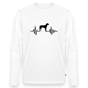 Rhodesian Ridgeback - T-shirt manches longues Premium bio Homme - blanc - Devant - Nico (187cm)