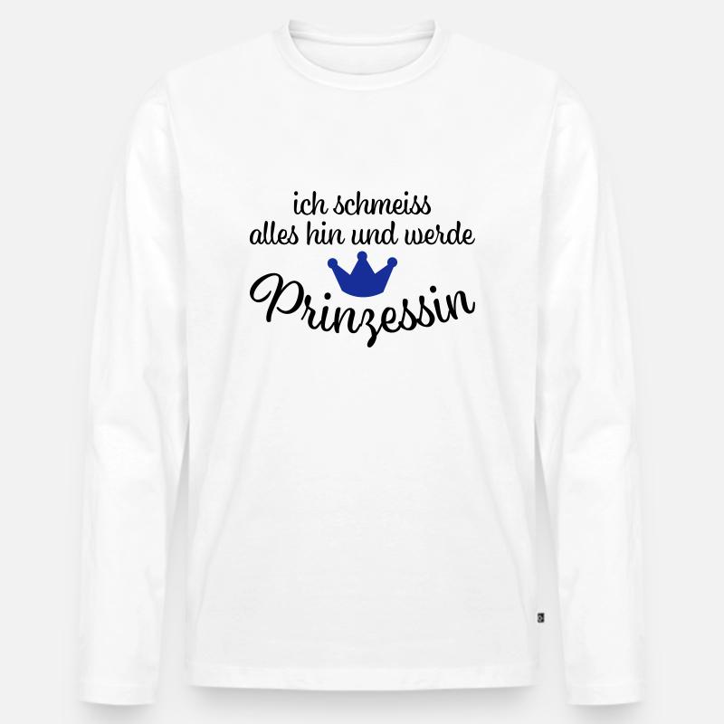 Lustige Sprüche - Männer Premium Bio Langarmshirt - Weiß