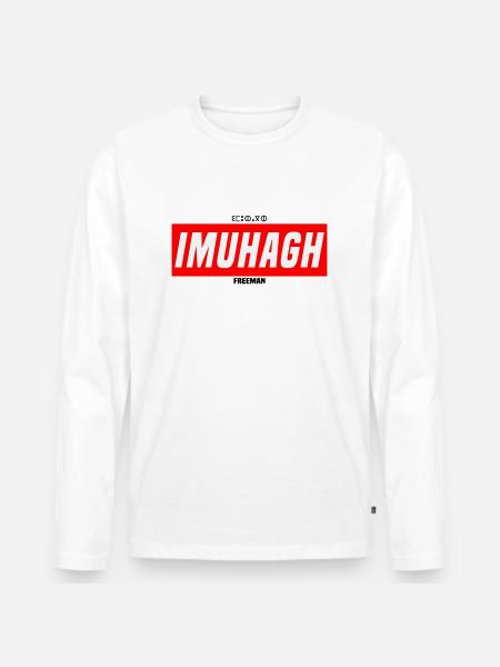 IMUHAGH - T-shirt manches longues Premium bio Homme - blanc