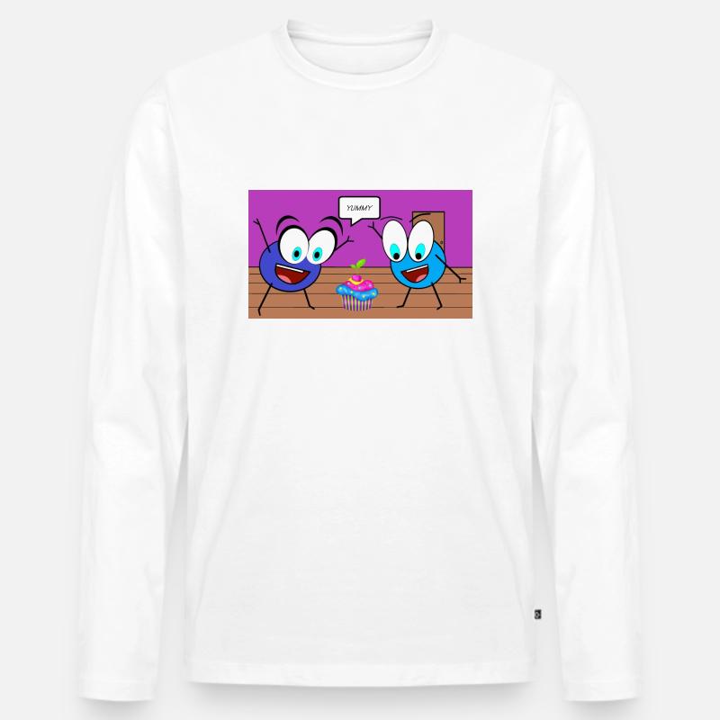 Mochie World - Männer Premium Bio Langarmshirt - Weiß