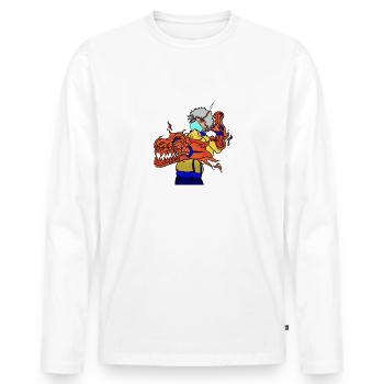 Silvertree Anime Collection - Männer Premium Bio Langarmshirt - Weiß - Vorne - Nico (187cm)