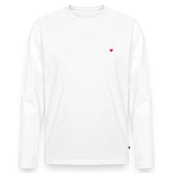 Transe - T-shirt manches longues Premium bio Homme - blanc - Devant - Nico (187cm)