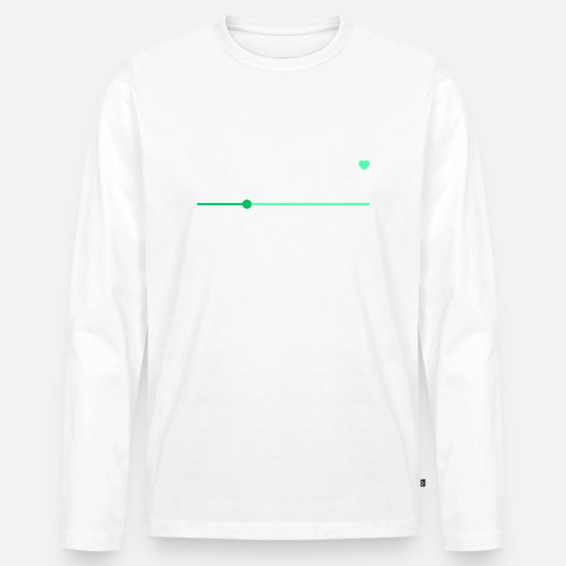Trance - Männer Premium Bio Langarmshirt - Weiß