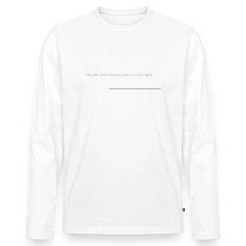 Trance - Männer Premium Bio Langarmshirt - Weiß - Vorne - Nico (187cm)