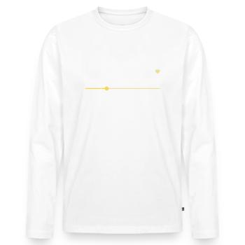 Trance - Männer Premium Bio Langarmshirt - Weiß - Vorne - Nico (187cm)