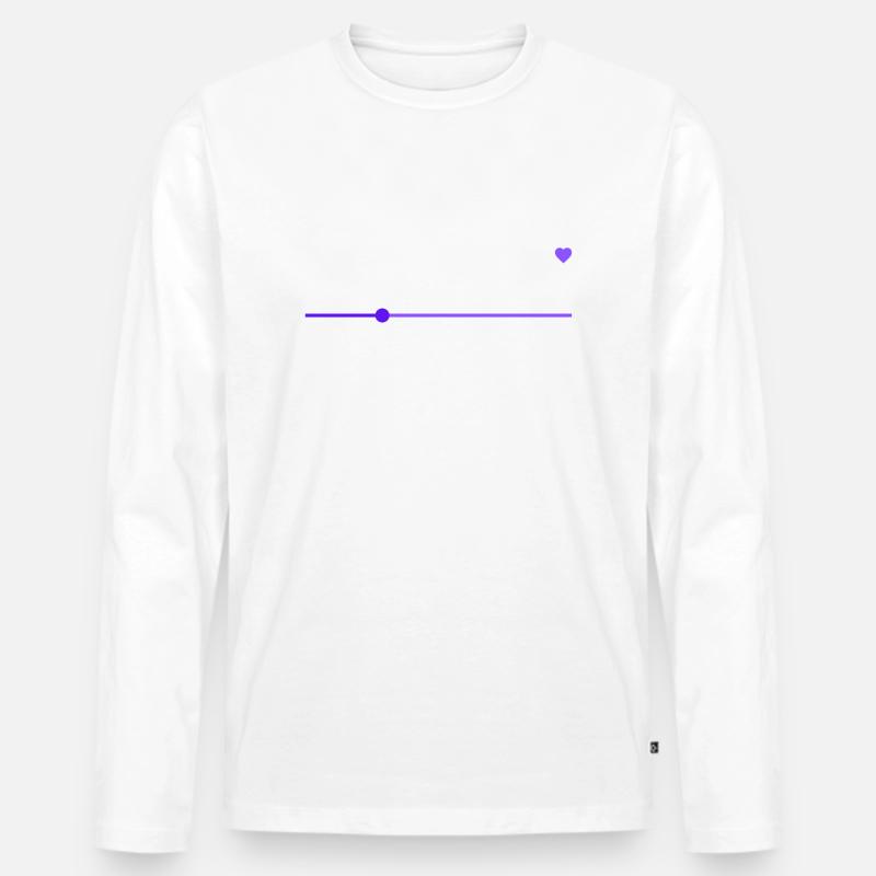 Trance - Männer Premium Bio Langarmshirt - Weiß