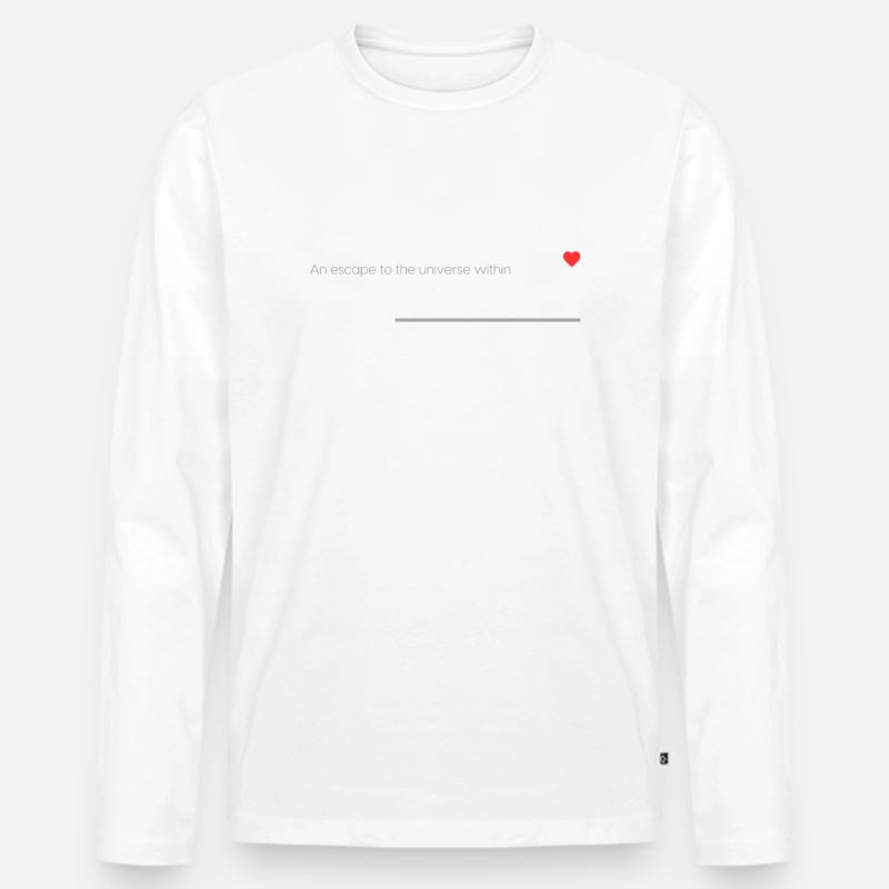 Trance - Männer Premium Bio Langarmshirt - Weiß