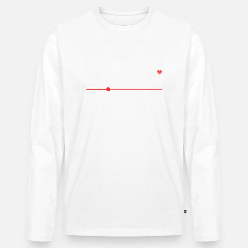 Trance - Männer Premium Bio Langarmshirt - Weiß