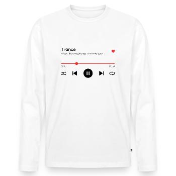Transe - T-shirt manches longues Premium bio Homme - blanc - Devant - Nico (187cm)