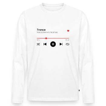 Transe - T-shirt manches longues Premium bio Homme - blanc - Devant - Nico (187cm)