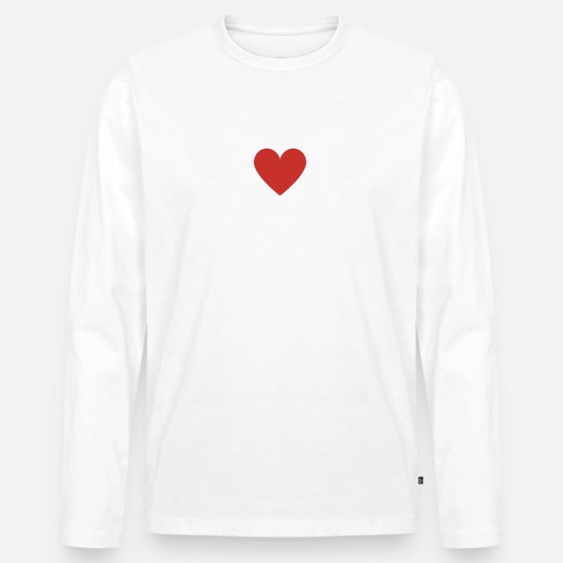 I love Bier - Männer Premium Bio Langarmshirt - Weiß