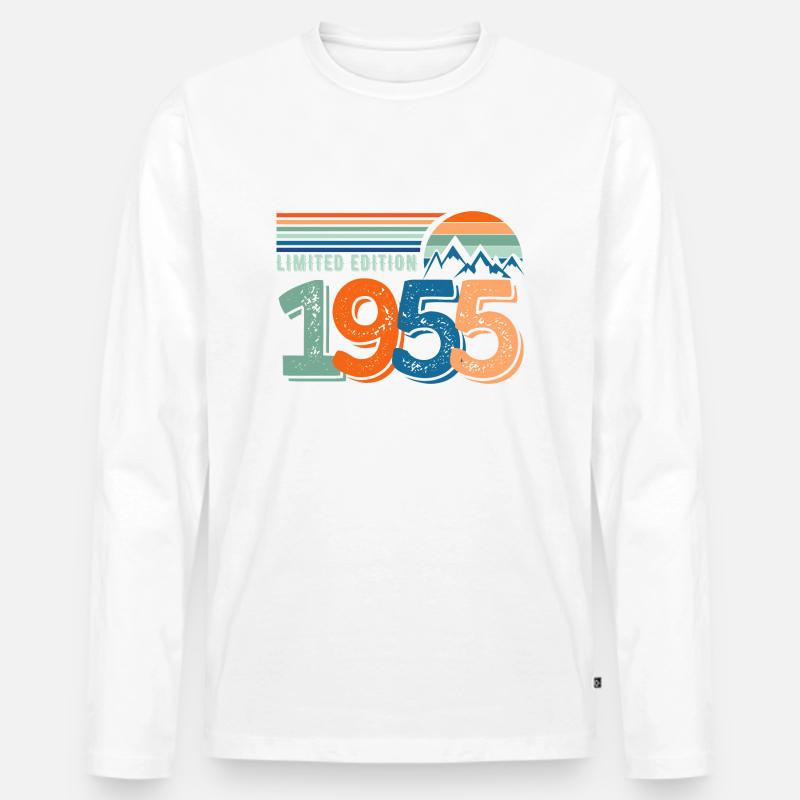 Limitierte Auflage 1955 - Männer Premium Bio Langarmshirt - Weiß