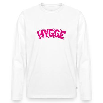 Hygge Scandinavian Lifestyle - Men's Premium Organic Long Sleeve Shirt - white - Front - Nico (187cm)