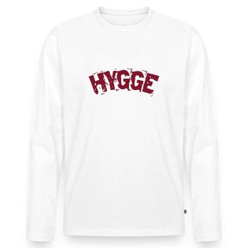 Hygge Scandinavian Lifestyle - Men's Premium Organic Long Sleeve Shirt - white - Front - Nico (187cm)