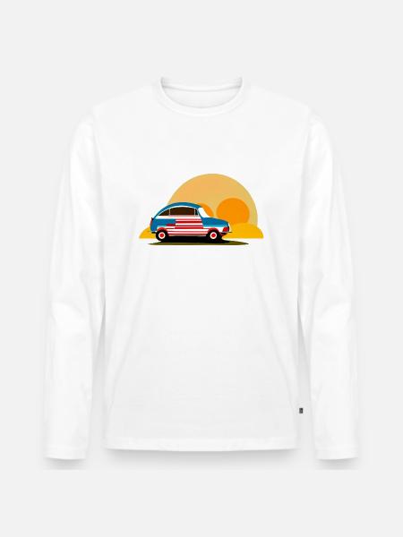 into the sunset - Men's Premium Organic Long Sleeve Shirt - white