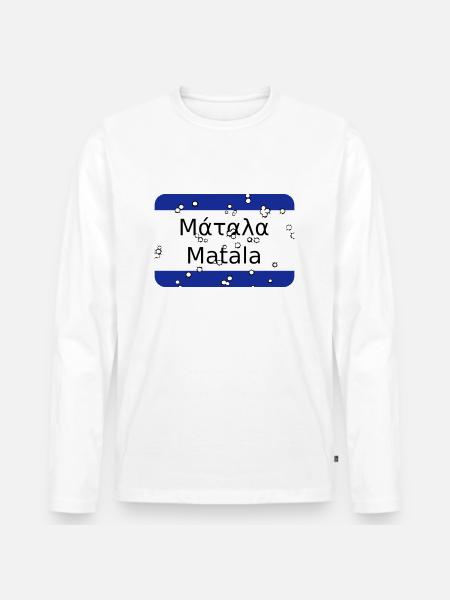 mg matala - Men's Premium Organic Long Sleeve Shirt - white