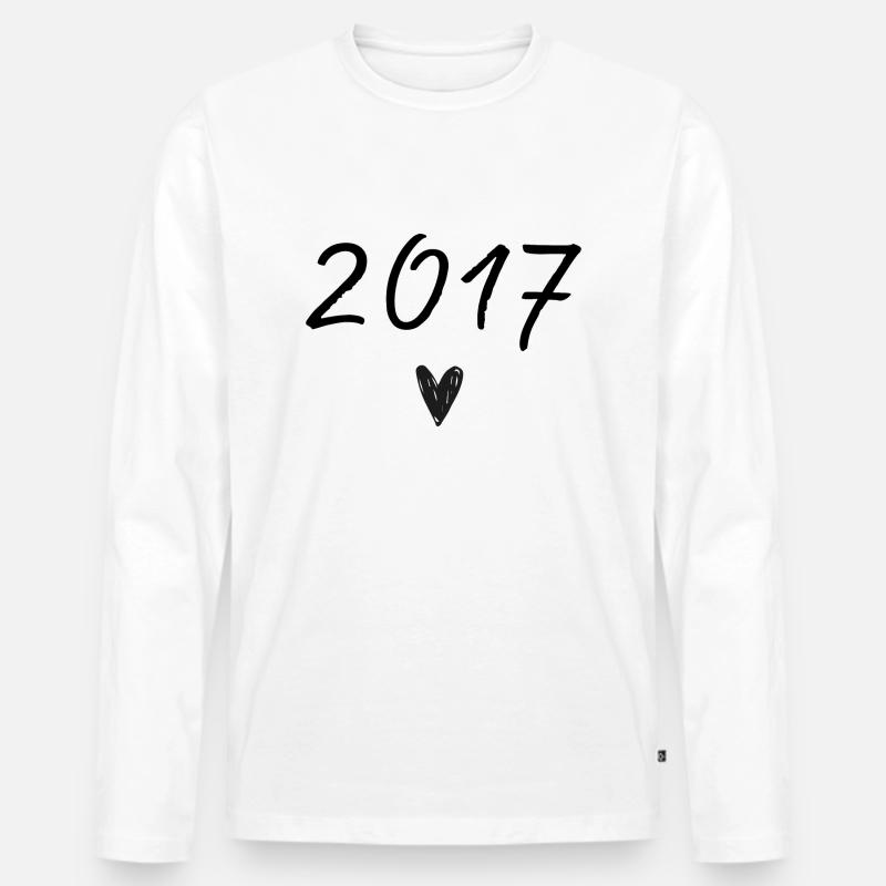 Herzjubiläum 2017 - Männer Premium Bio Langarmshirt - Weiß