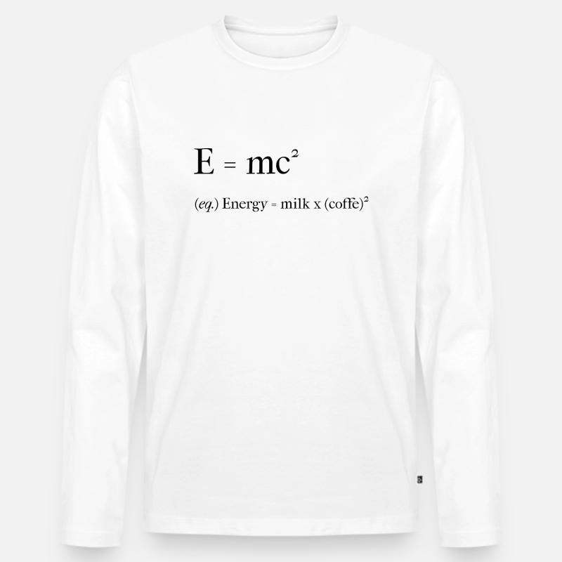 Ich brauche Kaffe. - Männer Premium Bio Langarmshirt - Weiß