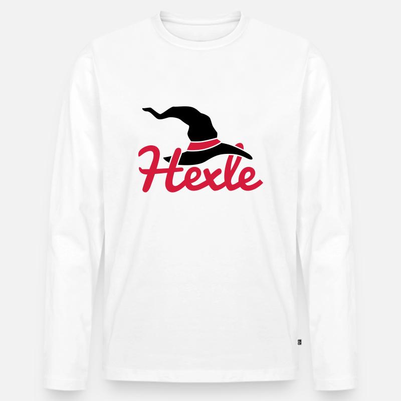 Hexle - Männer Premium Bio Langarmshirt - Weiß