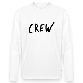 crew - T-shirt manches longues Premium bio Homme - blanc - Devant - Nico (187cm)