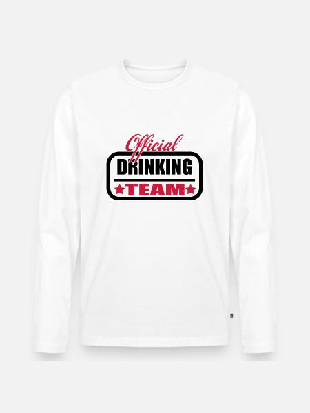 team drinking - Männer Premium Bio Langarmshirt - Weiß