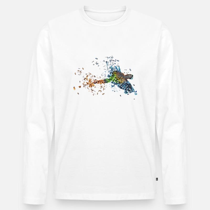 Papagei - Männer Premium Bio Langarmshirt - Weiß