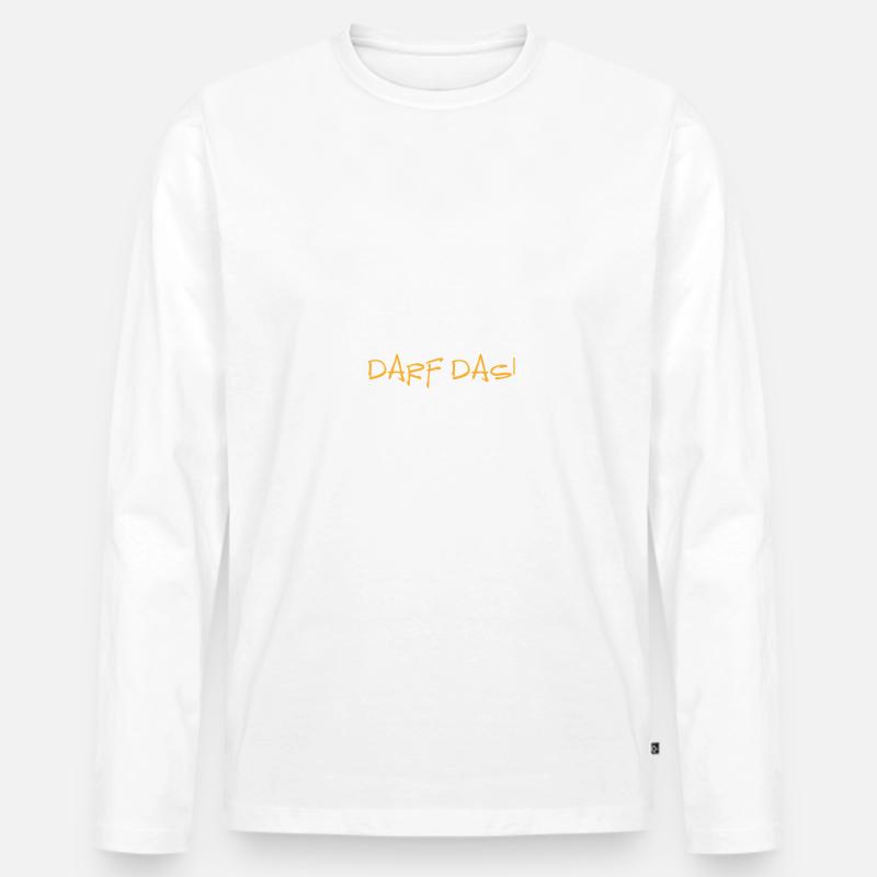Kunst darf das! - Männer Premium Bio Langarmshirt - Weiß