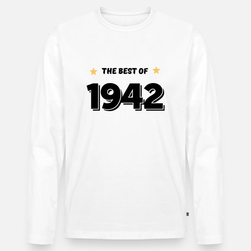 Das Beste von 1942 - Männer Premium Bio Langarmshirt - Weiß