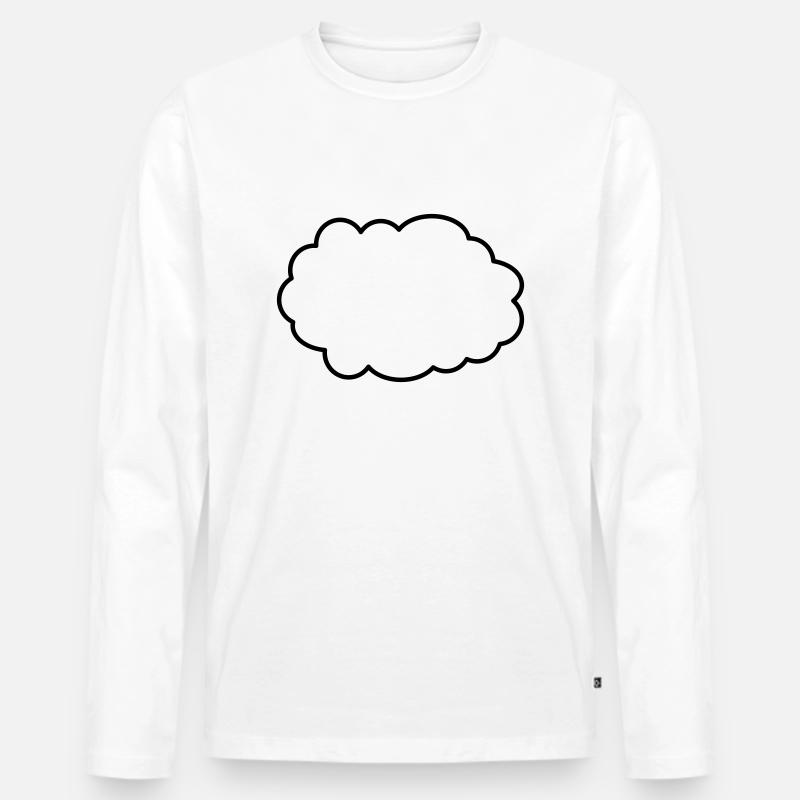 Wolke - Männer Premium Bio Langarmshirt - Weiß