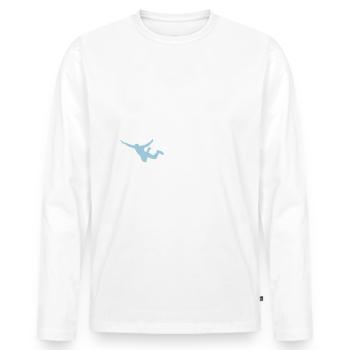 Je fais mes propres cascades, Jump! - T-shirt manches longues Premium bio Homme - blanc - Devant - Nico (187cm)
