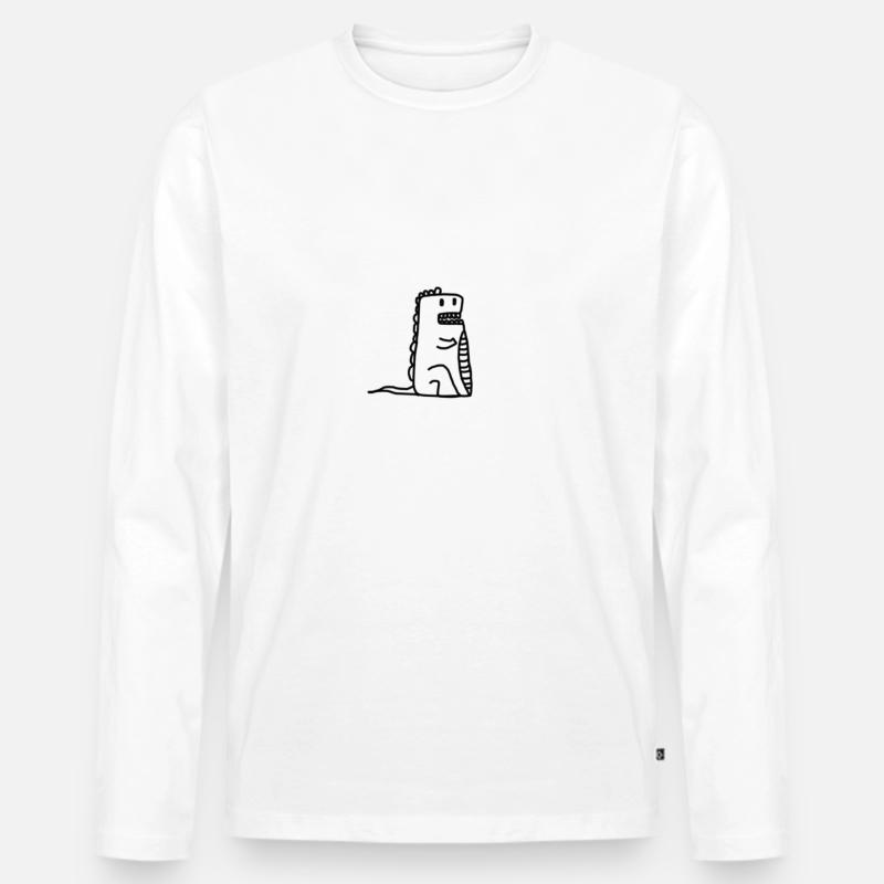 Dino - Männer Premium Bio Langarmshirt - undefined
