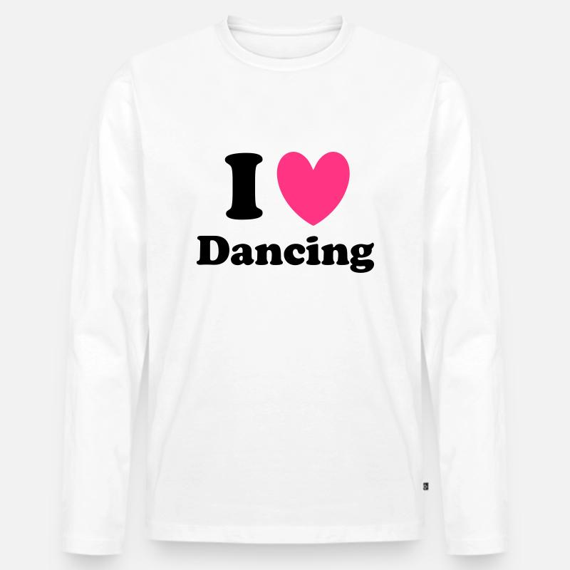 Dancing - Männer Premium Bio Langarmshirt - Weiß